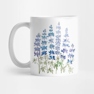 blue and purple lupin flowers Mug